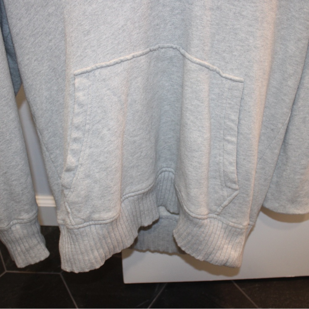 Aerie Down‑To‑Earth Henley Hoodie Oversized Gray Sweatshirt — XS - Picture 7 of 13
